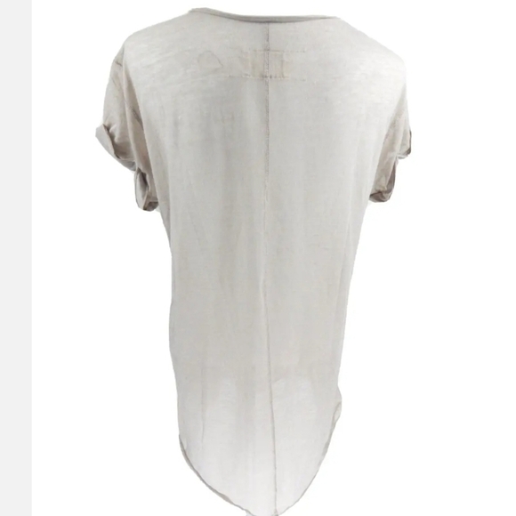 Rag & Bone Sheer Beige Pocket Tee - Picture 3 of 3